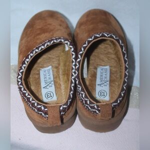 American Exchange Boys 13 M Tan Slip-On Shoes moccasins with Woven Trim